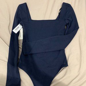 Aritzia Babaton Contour Long Sleeve Bodysuit Navy XS